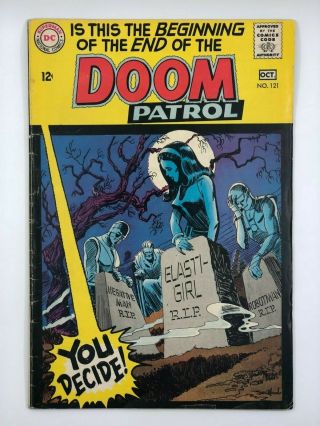 Doom Patrol 121 (1968) Dc Classic Death Graveyard Cover Key Silver Age