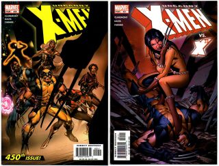 Uncanny X - Men 450 & 451 Vf/nm 9.  0 1st X - 23 In X - Men Series Vs Wolverine