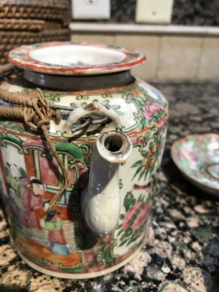 Antique Chinese 19th C Famille Rose Porcelain Tea Set 3