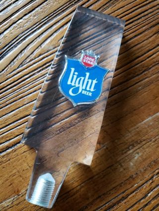 Vintage Lone Star Light Beer Texas Acrylic Tap Handle Knob