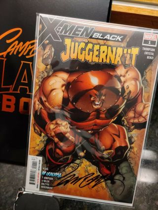 X - Men: Black Juggernaut 1 J Scott Campbell Cover Signed W/coa