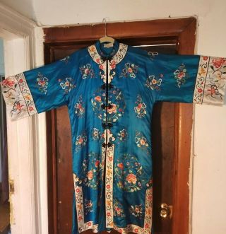 1970s Chinese Embroidered Short Robe