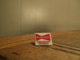 Vintage ? Budweiser Shooting Sports Plastic Pin - 3/4 