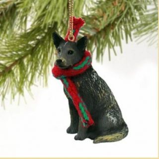 Australian Cattle Dog Blue Christmas Ornament Holiday Figurine Scarf Gift