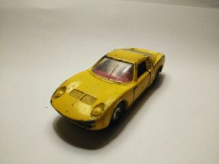 Vintage Matchbox Lesney No.  33 Lamborghini Miura Yellow