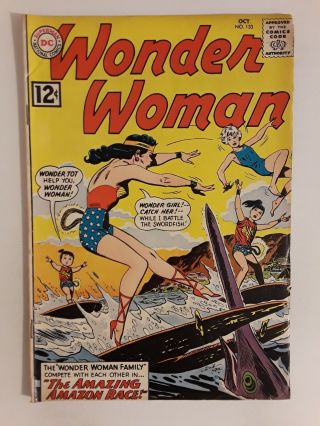 Wonder Woman 133 (vg - 3.  5) 1962 Charles Moulton; Wonder Girl Cover & App