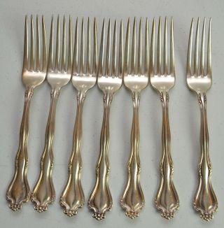 1847 Rogers Bros.  Is Silverplate Flatware Faneuil 6 Forks