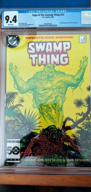 Saga Of The Swamp Thing 37 (1985) Cgc 9.  4 - 1st App John Constantine Hellblazer