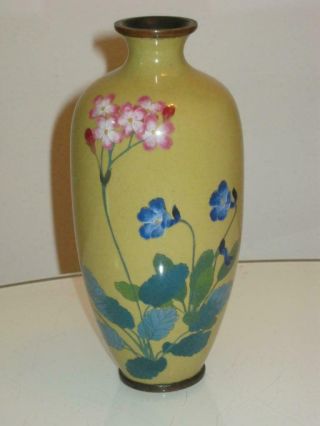 Stunning Japanese Meiji Period Cloisonne & Enamel Vase