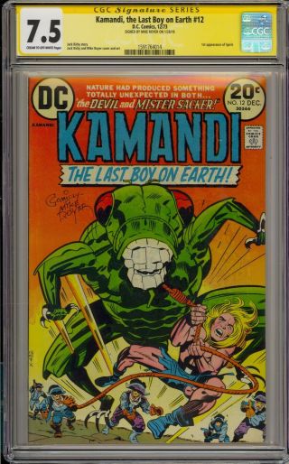 Kamandi,  The Last Boy On Earth 12 - Cgc 7.  5 - Signed By Mike Royer - 1591764014