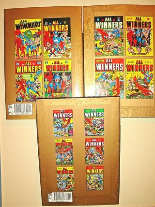 Marvel Masterworks Golden Age ALL - WINNERS Vol.  1,  2,  3,  HC w/DJ ' s,  1st Prints 2