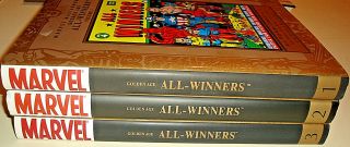 Marvel Masterworks Golden Age ALL - WINNERS Vol.  1,  2,  3,  HC w/DJ ' s,  1st Prints 3