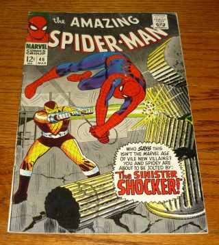 The Spider - Man 46,  Marvel Comics 1967 John Romita Stan Lee The Shocker