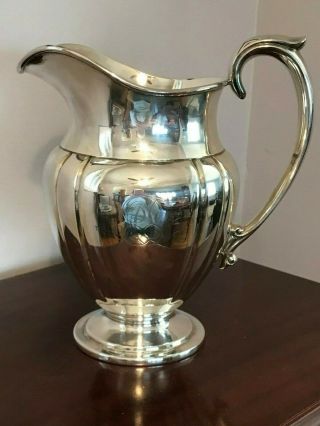 Vintage Lawrence B Smith L.  B.  S.  Co Silver Water Pitcher