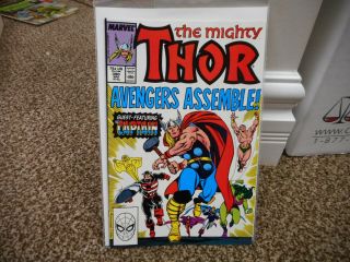 Thor 390 Marvel 1988 Captain America Picks Up Thor 