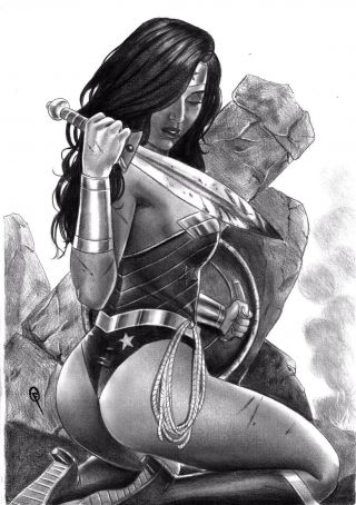 Wonder Woman By Fabiano Oliveira - Art Wonder Girl Donna Troy 11x17