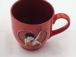 Betty Boop Universal Studios 3d Mug Oversized Red Glitter Coffee Cup Cocoa