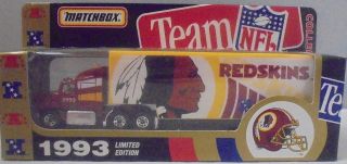 Mj7 Matchbox/wr - 1993 Team Collectible - Ford Aeromax - Brown - Redskins