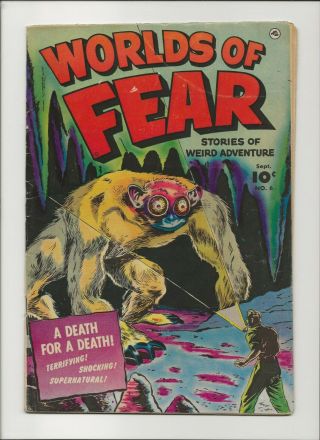 Worlds Of Fear 6 Vg,  4.  5 Pre - Code Horror 1952