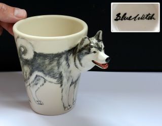 Alaskan Malamute Dog Unusual 3d Ceramic Mug / Cup By Bluewitch.