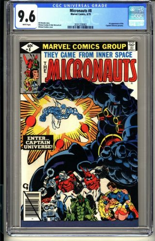 Micronauts 8 Cgc 9.  6 Wp Marvel Comics 8/79 1st App Captain Universe Persona