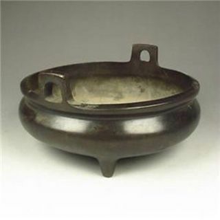 Chinese Bronze Incense Burner w Ming Dynasty XuanDe Mark 2