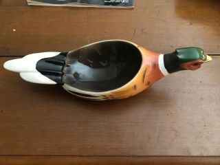 Lefton 2541 Ceramic Pheasant Ash Receiver Japan Hand Painted 10.  25 Inches Long