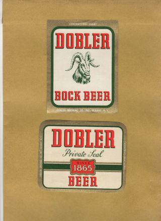 Vintage Beer Labels Dobler Brewing Albany N.  Y.