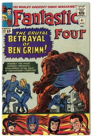 Fantastic Four 41 Fn/vf 7.  0 White Pages Frightful 4 Marvel 1965