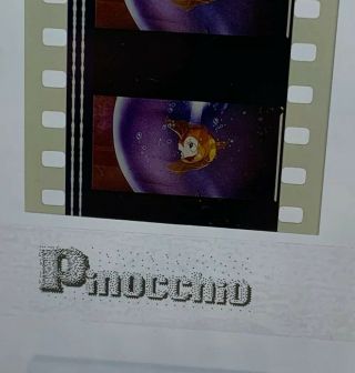 Classic Disney Animation Authentic Film 5 - Cell Strip Pinocchio Cleo The Goldfish