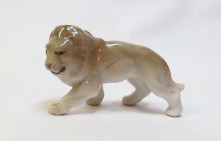 Vintage Miniature Porcelain Lion Figurine,  Germany - Rosenthal? Nymphenburg?