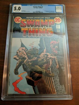 Swamp Thing 2 Bronze Age Wrightson Fine/fine,  Cgc First Appearance Patchwork