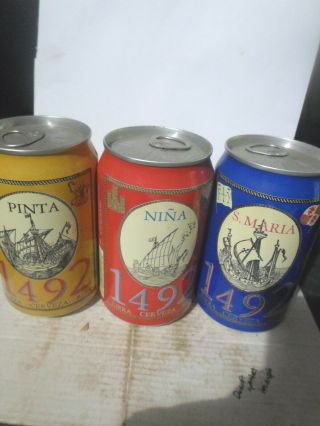 1492 Pinto_nina_s.  Maria Aluminum Beer Cans - [read Description] -