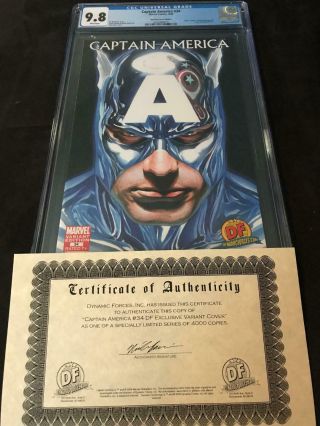 Marvel Captain America 34 Ross Variant Cgc 9.  8 W/coa /4000 First Bucky As Cap