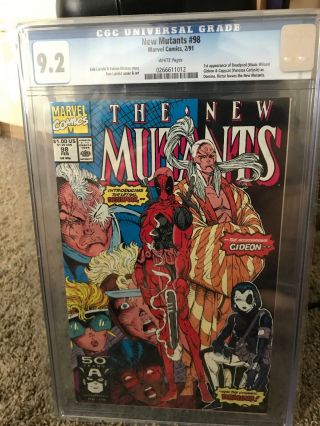 Mutants 98 Cgc 9.  2 First Appearance Of Deadpool Price