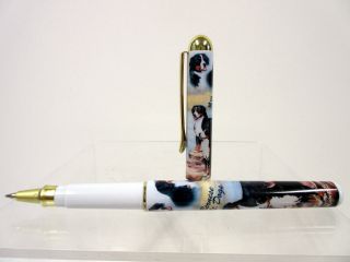 Bernese Mountain Dog Roller Ball Pen In Gift Box By Ruth Maystead