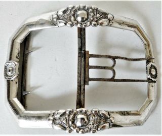 Rare 200 Year Old French Solid Silver Belt Buckle Paris 1805 Unusual