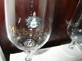Vintage Michelsbrau Pilsner Babenhausen 0.  3 Liter Stemmed Beer Glass Germany