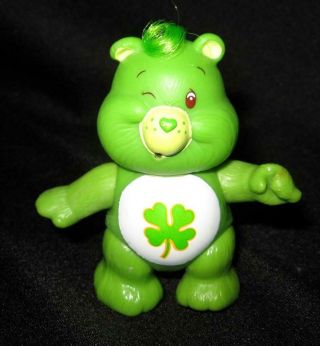 Vintage Kenner Poseable Good Luck Care Bear 3.  5 " Pvc Toy Figure 1983 Green