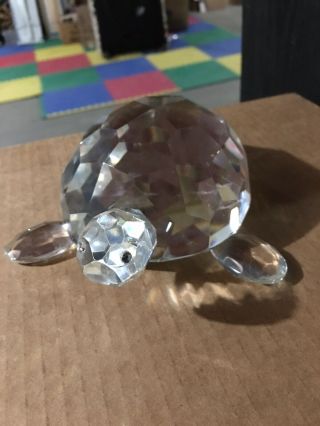Large Crystal Turtle Figurine (7”x5.  5”)