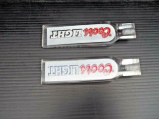 2 Coors Light Beer Tap Handle Pull Lucite Clear Red/Black & Silver 4.  5 in 2