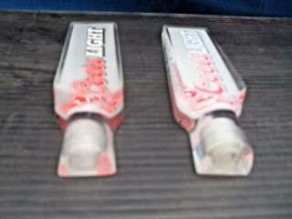 2 Coors Light Beer Tap Handle Pull Lucite Clear Red/Black & Silver 4.  5 in 3