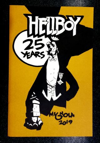 Sdcc 2019 Mike Mignola Signed Hellboy 25th Anniversary Sketchbook Art Book