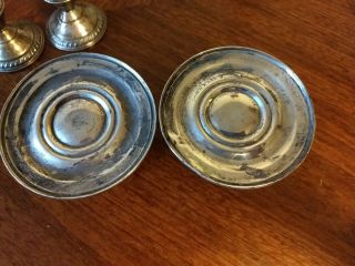 Two pairs of weighted sterling candle holders 2