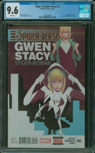 Edge Of The Spider - Verse 2 Cgc 9.  6 1st Appearance Of Spider - Gwen