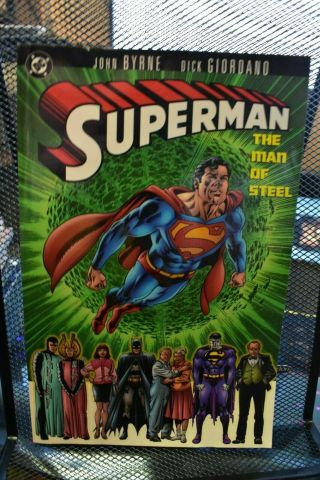 Superman The Man Of Steel Volume 1 Dc Tpb Rare Oop John Byrne Dick Giordano