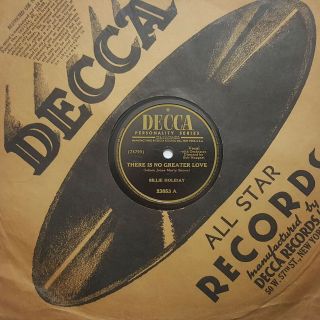 Billie Holiday There Is No Greater Love/solitude Decca 23853 E,  78rpm Hear