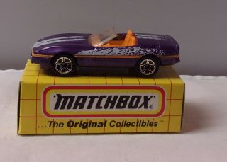 Mj7 Matchbox - Yellow Box - Mb14 - 1987 Chevy Corvette - Purple