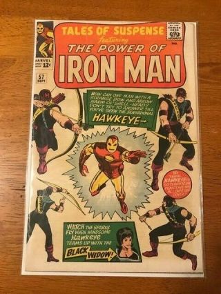 Tales Of Suspense 57 Fn - 1st Hawkeye The Power Of Iron Man Black Widow