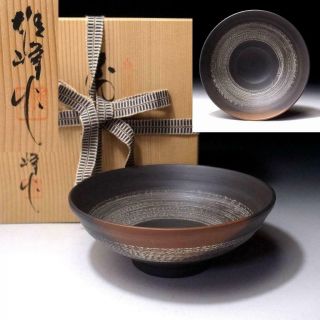 Ab7: Vintage Japanese Tea Bowl,  Tokoname Ware By 1st Class Potter,  Yuho Yoshida